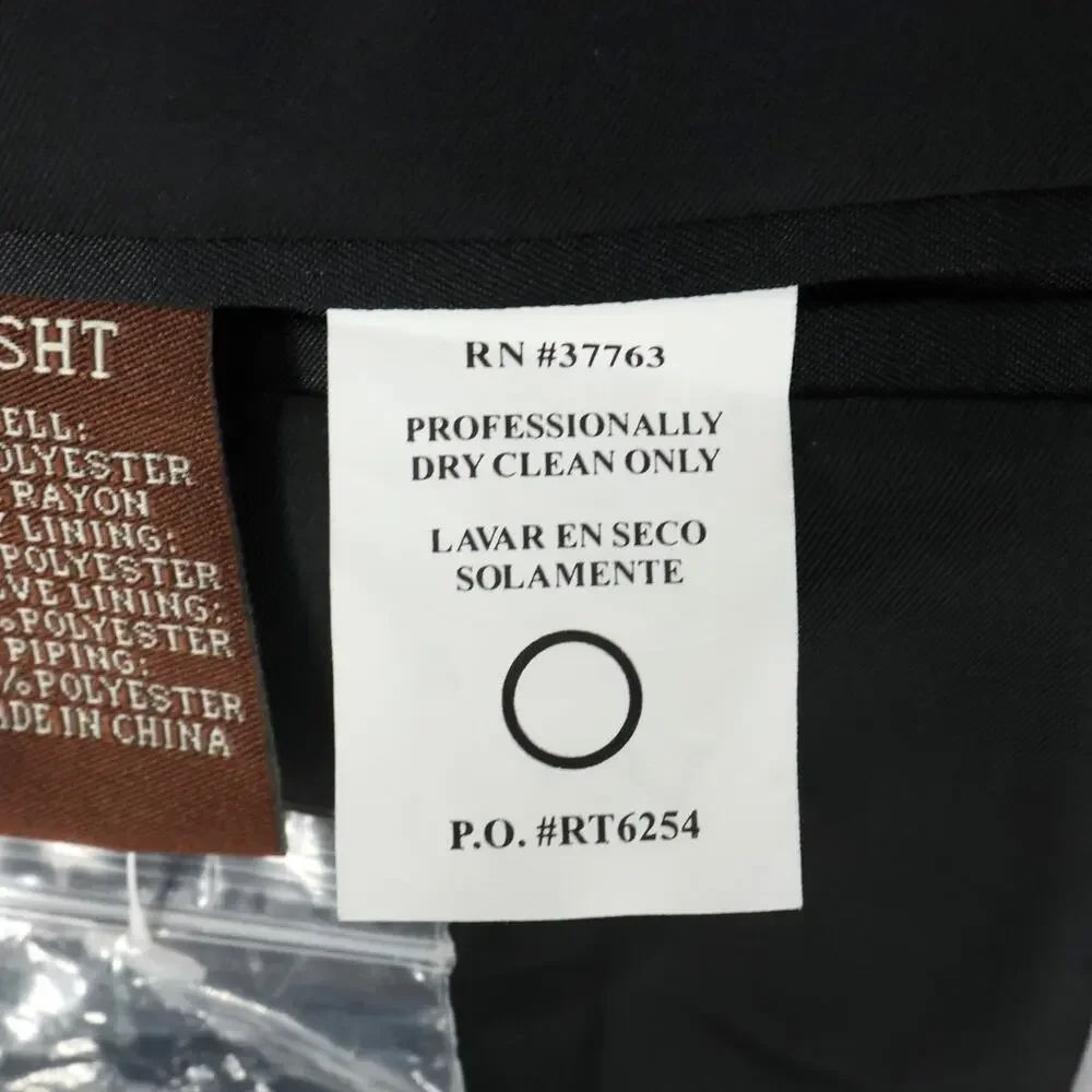 Perry Ellis Sport Coat Mens 40S Black 3 Button Lined Jacket Blazer Classic Fit